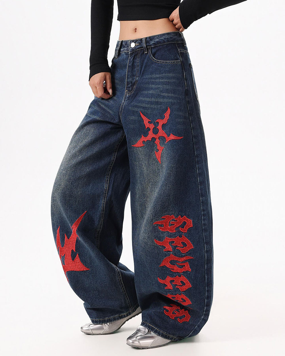 Dark Ritual Wide-Leg Jeans