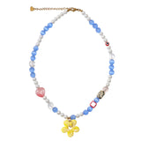 Indie Kid Flower Beaded Necklace