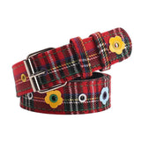 Indie Flower Plaid Belt