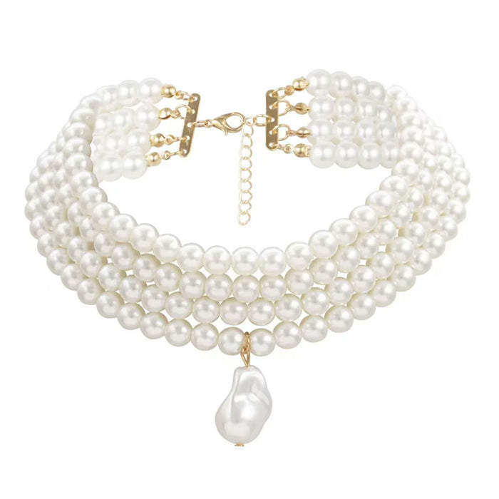 Baroque Style Layered Pearl Necklace