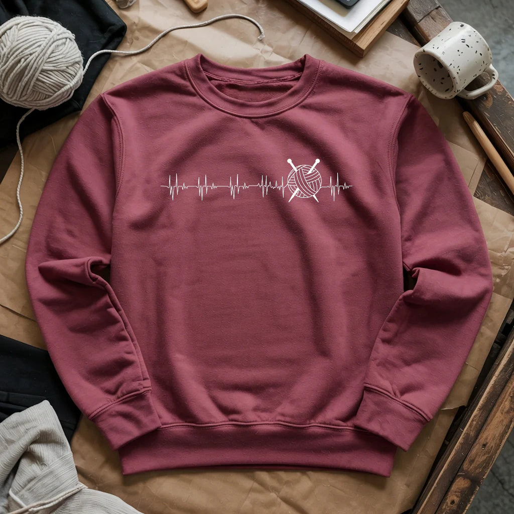 Knit heartbeat Sweatshirt