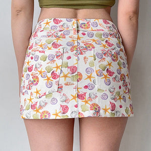 Mermaid Aesthetic Denim Mini Skirt