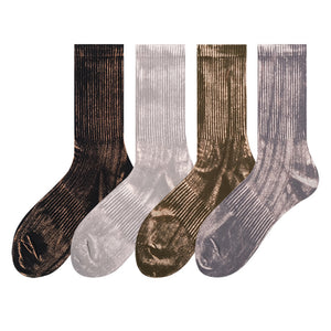 Tie-Dye Effect Ribbed Socks