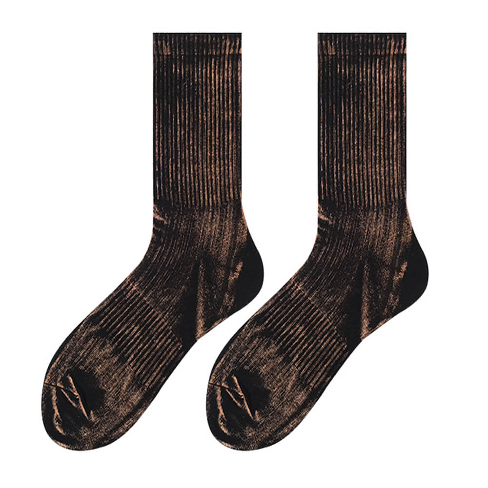 Tie-Dye Effect Ribbed Socks