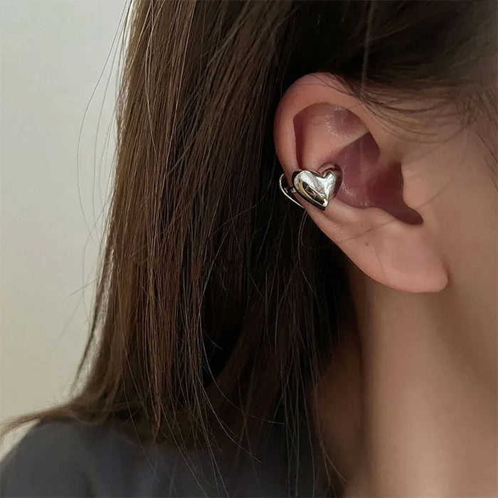 Minimalist Heart Ear Cuff