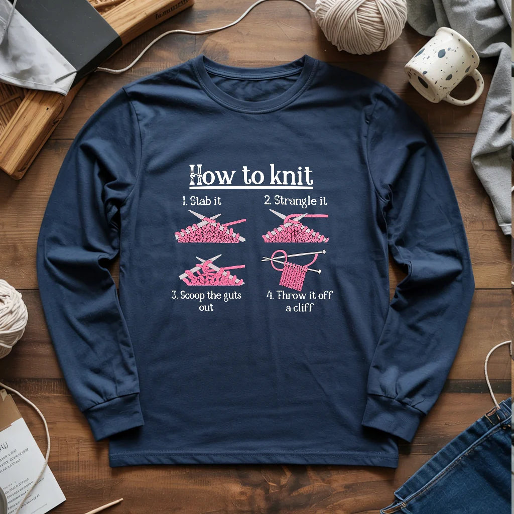 How To Knit Long Sleeve T-shirt