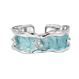 Ocean Tears Enamel Ring