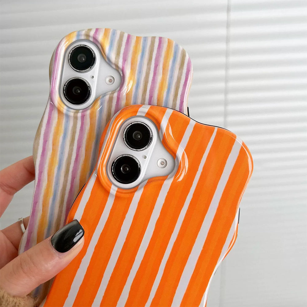 Pastel Wavy Striped iPhone Case