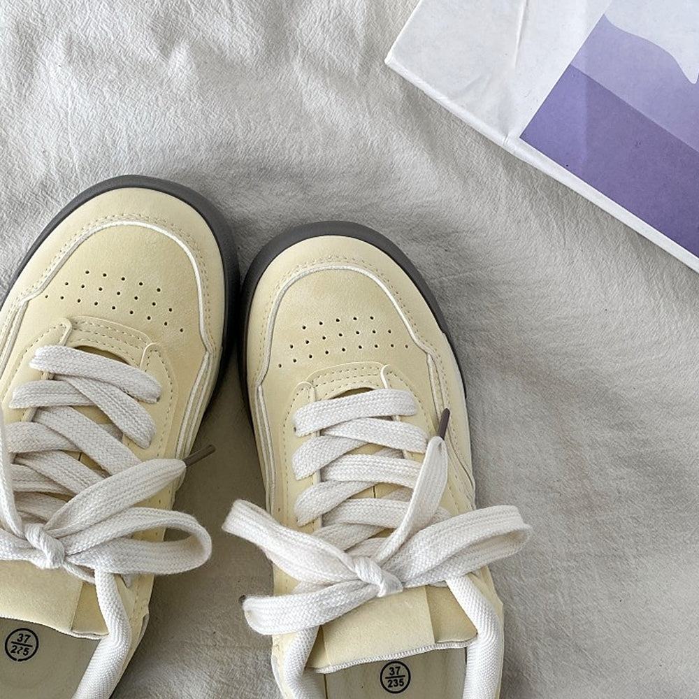 Pastel Yellow Aesthetic Sneakers
