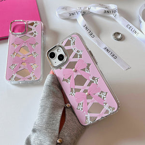 Pink Lace Up iPhone Case