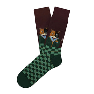 Preppy Cat Aesthetic Socks