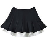 Preppy Ruffle Mini Pleated Skirt