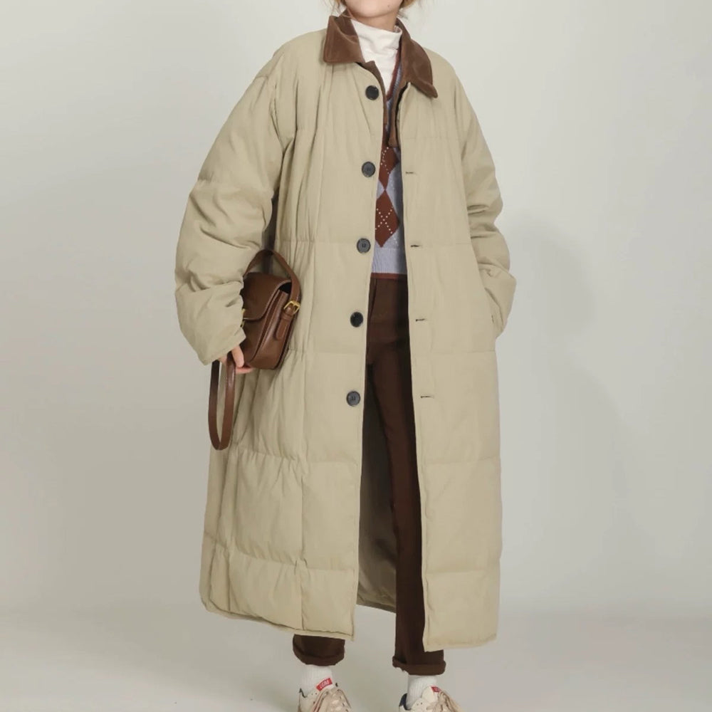Preppy Style Quilted Coat