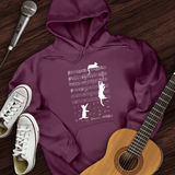 Climbing Cat On Musical Note Hoodie