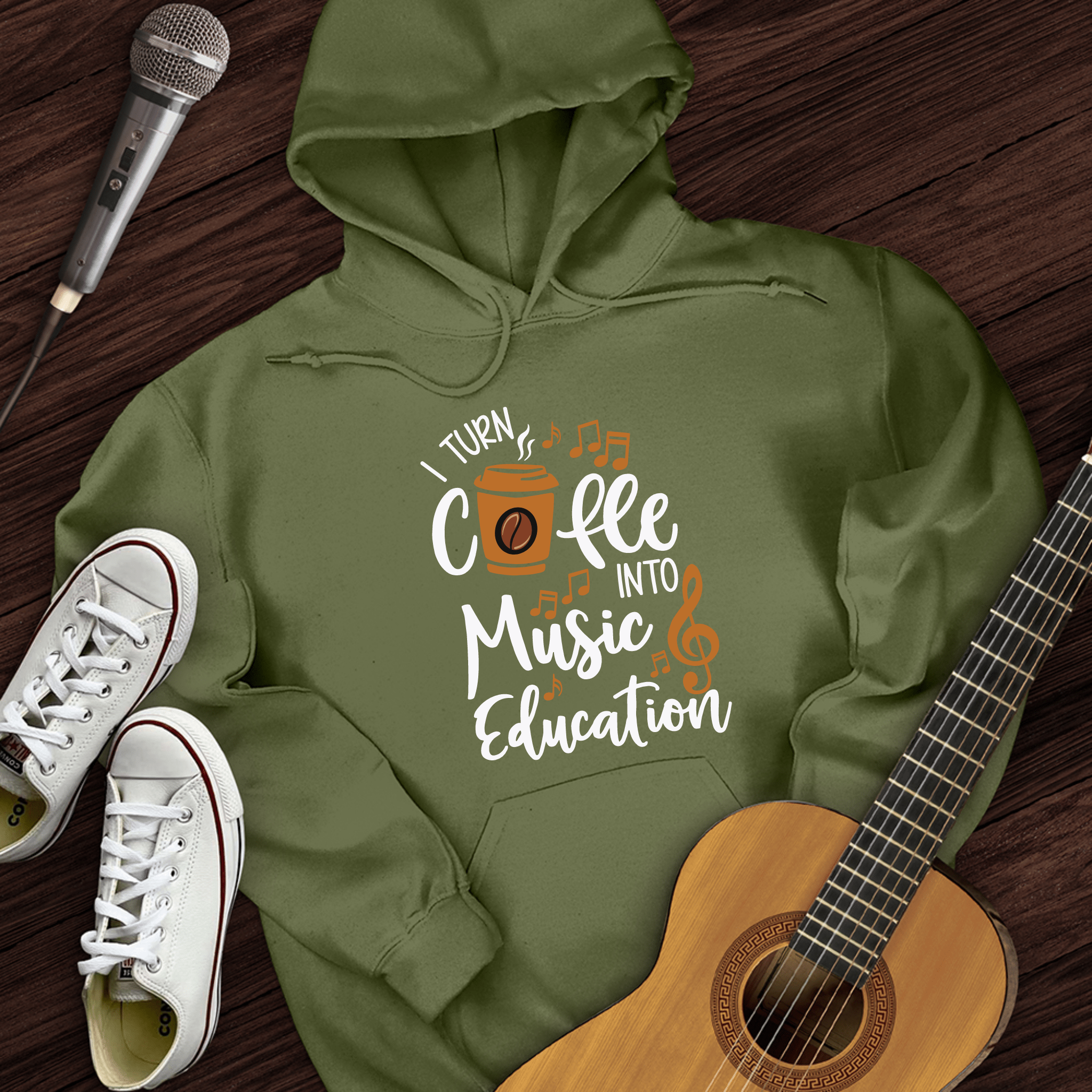Coffee Into Music education Hoodie