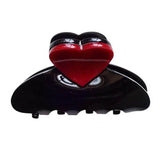 Red Heart Mini Hair Claw