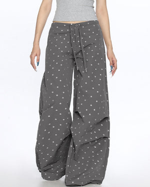 Star Print Baggy Pants