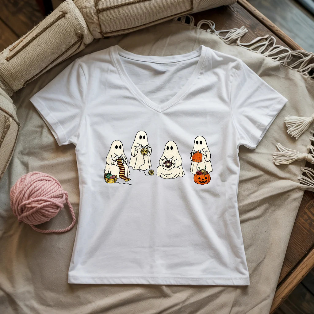 Ghost Stitchers Society Lady V-neck