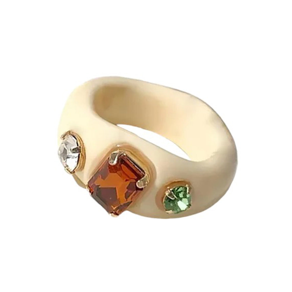 Y2K Rhinestone Acrylic Ring